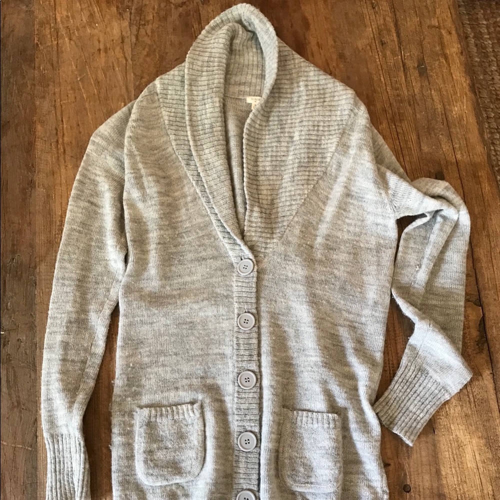 J crew gray knit cardigan